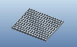 Top view of 8mL cube gummy mold with 192 cavities