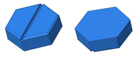 Alternate view of 4.6mL blank hexagon breaker silicone mold with 117 cavities