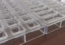 Custom clear polycarbonate chocolate mold for branded bars and pieces