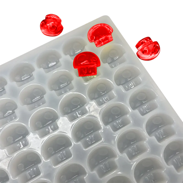 3.5mL mushroom gummy mold with 140 cavities top view