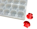 Commercial silicone mushroom gummy mold angled view